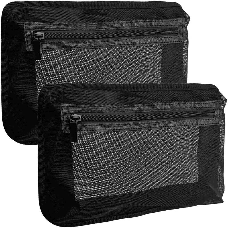 Chanvoo 2PC Self-Adhesive Boat Organizer Mesh Bag (10"x7") – Dry Mount Pouch with Waterproof Adhesive Backing for Tools & Gear | Sticks Securely to Wet Surfaces, Easy Removal - Image 1